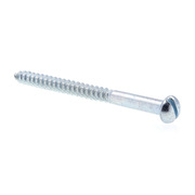 PRIME-LINE Wood Screw, Round Head Slotted Drive #12 X 3in Zinc Plated Steel 25PK 9211600